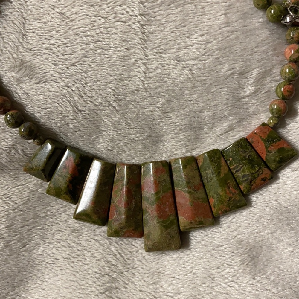 Beautiful green stone necklace